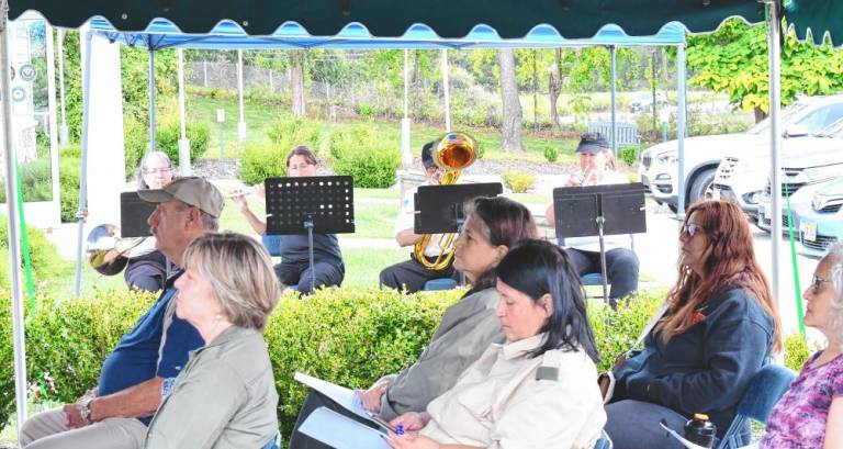 Musicians play during the ceremony.