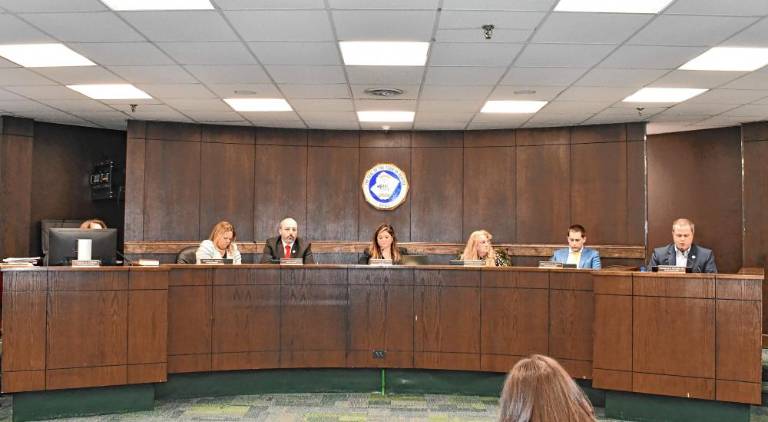 The Newton Town Council at the annual reorganization meeting Jan. 15.